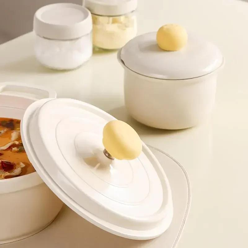 Anti Scalding Pot Lid Handle Cap Universal Spatula Rest Silicone Large/Medium/Small Cookware Accessories Kitchen Gadget Supplies