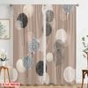 2pcs,2D plane printing Minimalist Curtains Abstract Circle Fusion 100% Polyester (without rod) Art Deco Festive Perfect for