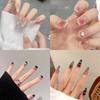 Elegant New Year Wearable Nails: Luxurious Gold Feather & Diamond Bridal Nail Art