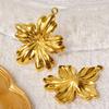 6pcs/Lot Plant Accessories DIY Stainless Steel Flower Leaf Charms For Jewelry Making Bulk Sunflower Rose Pendant Filigree Charm