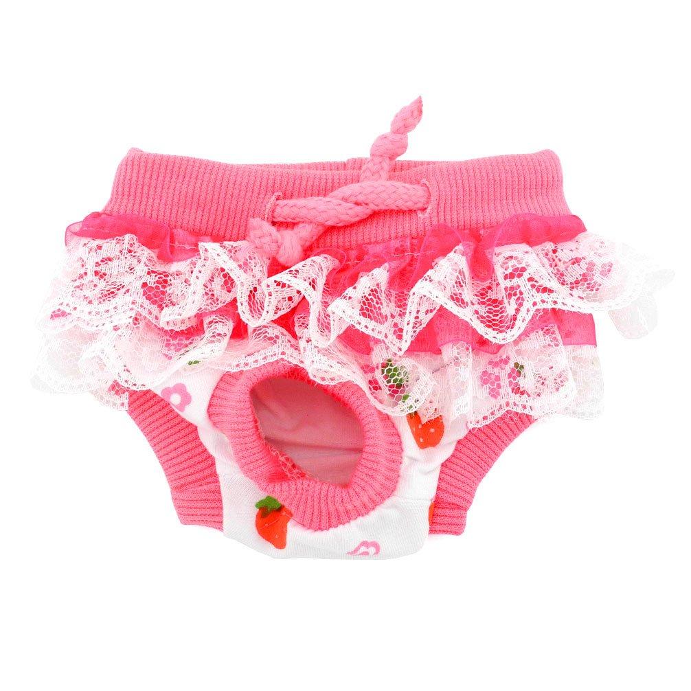 RANPHY Cat and Dog Diaper Manner Unisex Sanitary Pants for Dogs and Perfect for Menstrual Care and Reusable Diapers for Lace Cute Pet Stylish Dog