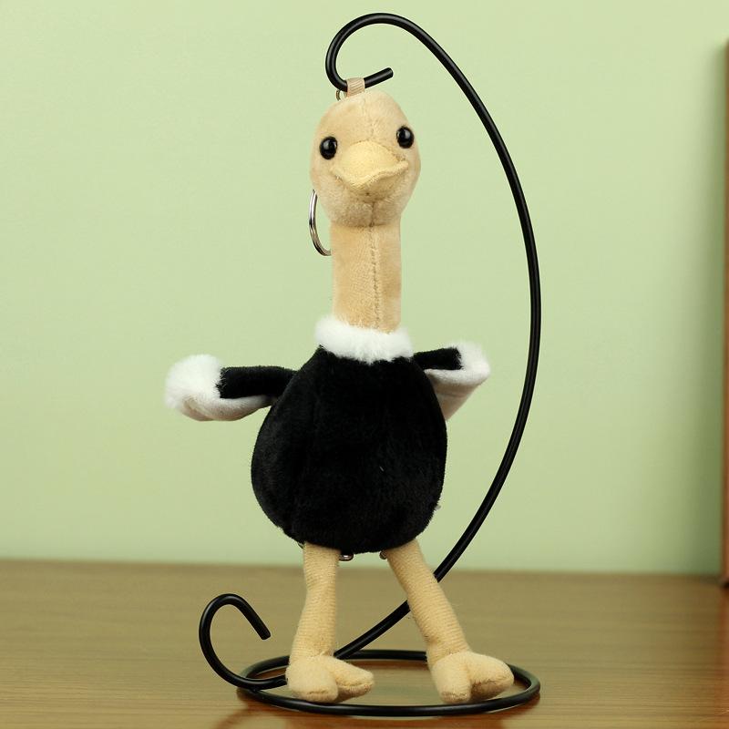 

Ostrich Keychain Simulation Plush Toy Bag Decoration Childrens Doll Gift Small чёрный