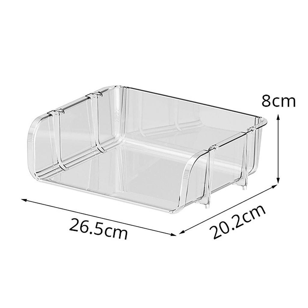 Transparenter Desktop-Schreibwaren-Organizer, stapelbar, Schreibwaren-Dateien, Ablage, Desktop-Organizer