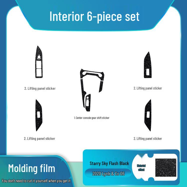 Sternenhimmel-Folie für Lynk&Co 01 Innenraum, Beschädigungsfreie Ersatzlösung für Modifikation: Modelle 02, Flammpunkt 05, Matt 06 Aufkleber.