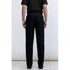 H M Linen Blend Suit Pants Regular Fit Black