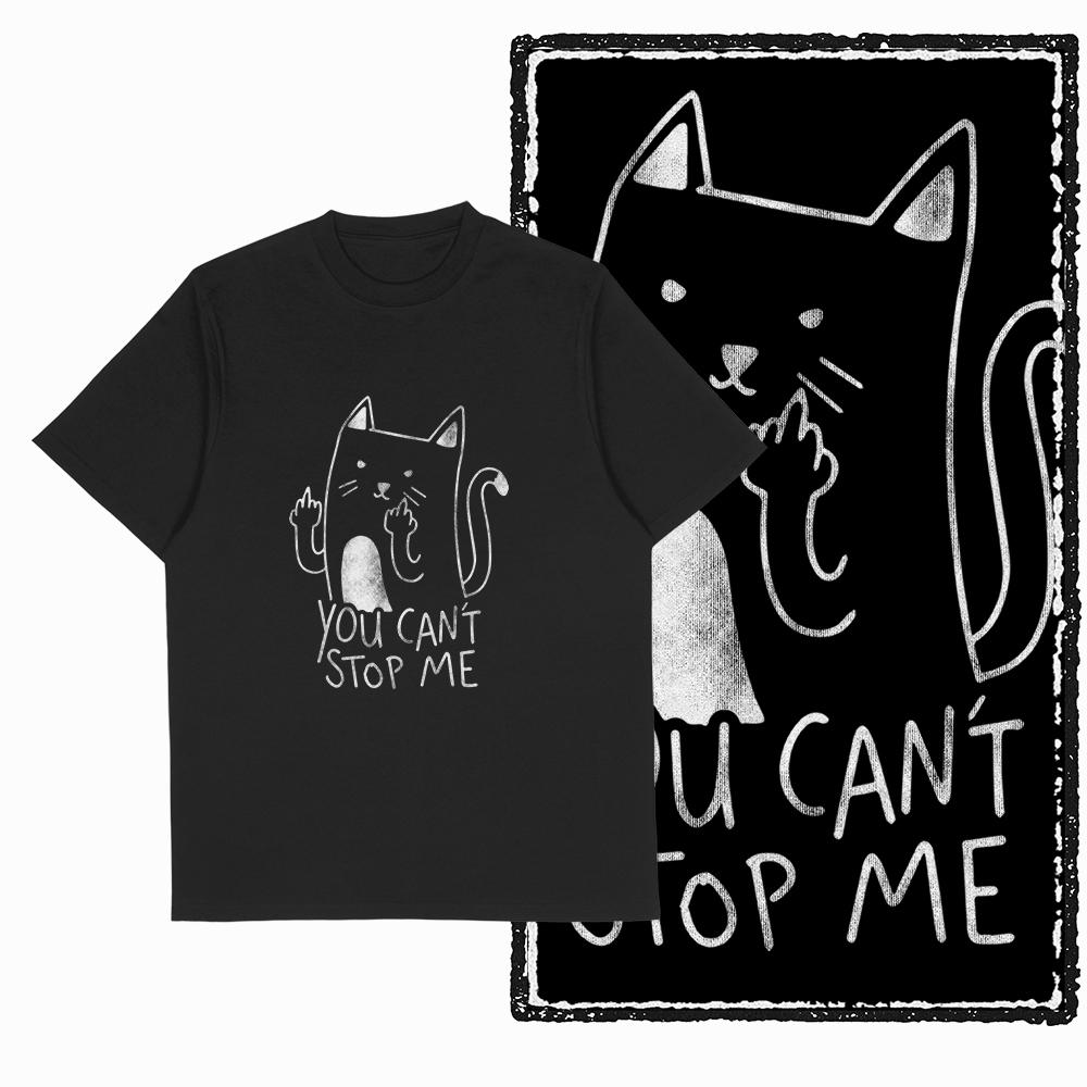 COOLMIND 100% Cotton Short Sleeve Cool Cat Print Men Tshirt Casual Summer Loose Men Cat T Shirt o-neck t-shirt Men Tee Shirts