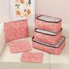 6 Pieces Luggage Sorting Set Featuring Packing Cubes Shoe Bag Cosmetic Case and Laundry Pouches for Tidying Travel X3UC