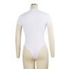 Body cu mânecă scurtă și gât rotund pentru femei, mulat, culoare uni, sexy cu design deschis, ținută casual, asortat, top de corp skinny dintr-o singură piesă