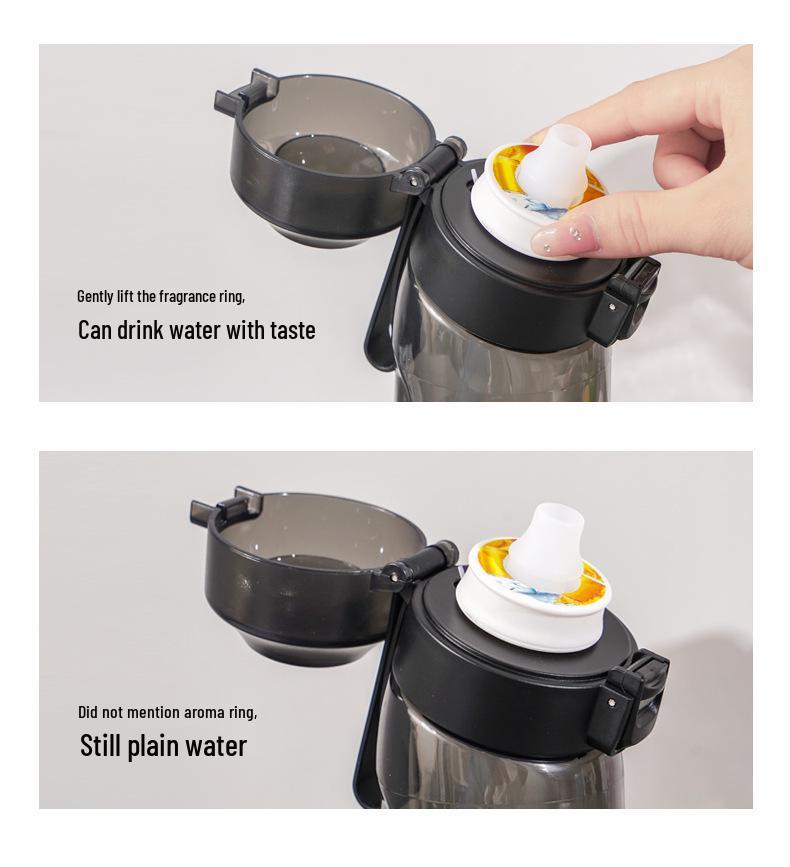 High-Capacity Flavored Tritan Water Bottle Set with Aroma Ring - Heat Resistant and In Stock
