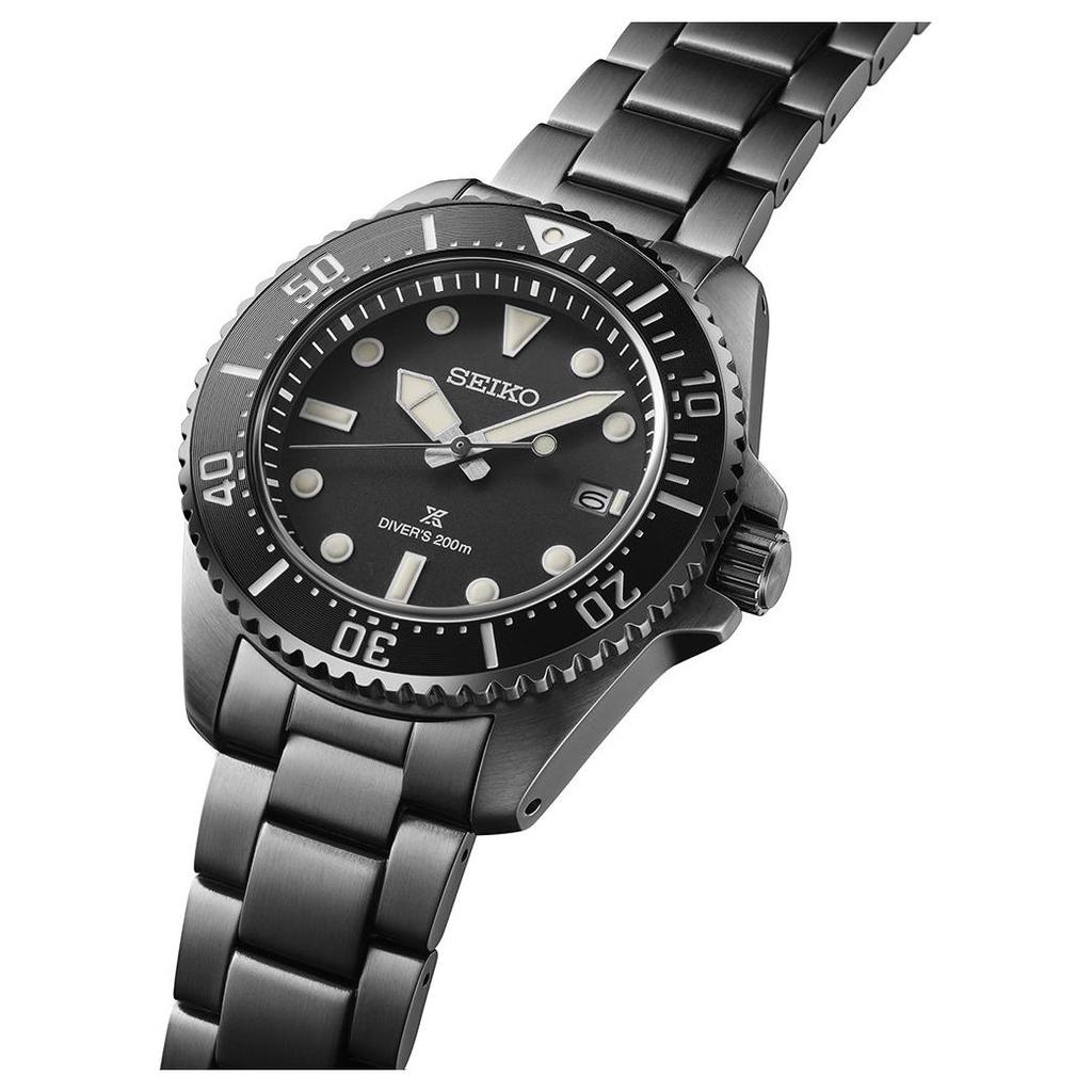 SEIKO Prospe Collection 200M Waterproof Solar Quartz Movement Stainless Steel Strap Watch SNE599P1