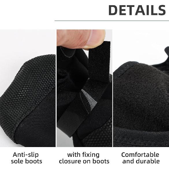 ETIAL Dog Paw Wound Recovery Boot, Breathable Dog Bootie for Injured Paw, Anti-Slip Dog Shoe with Self-Adhesive Strap, Dog Paw Protector for Outdoor