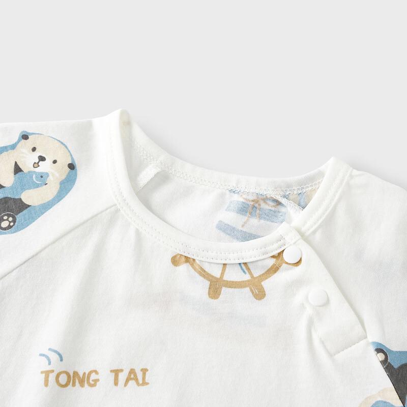 TONGTAI Unisex Baby Cotton Short-Sleeve Romper