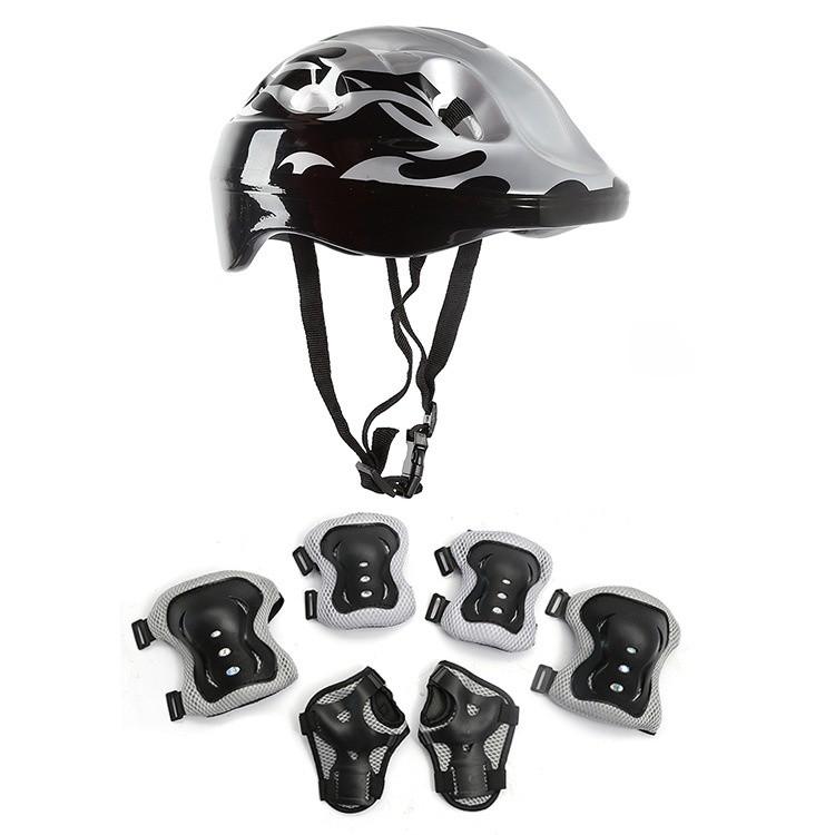 Childrens Safety Helmet Set For Roller Skating With Foam Padding And Knee Protectors For Kids Sports Activities
