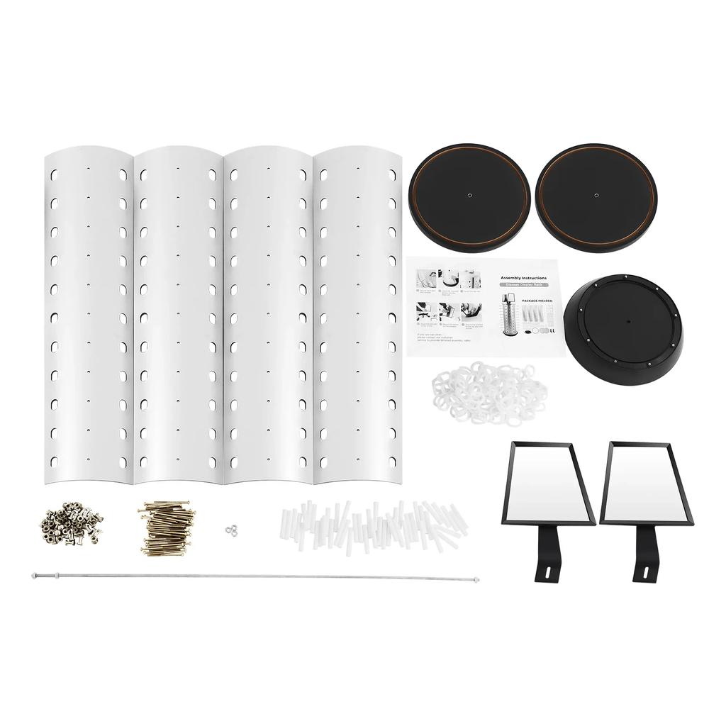 44 Pairs Glass Rotating Sunglass Display Rack Freestanding W/ Mirror Eyeglasses Stand, Commercial Eyewear Organizer for Store