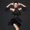 Rochii de dans latin cu paiete și franjuri pentru fete, ținute pentru copii, Tango, Dans de societate, Cha Cha, Rumba, Rochie de dans cu ciucuri, Costum pentru spectacol pe scenă