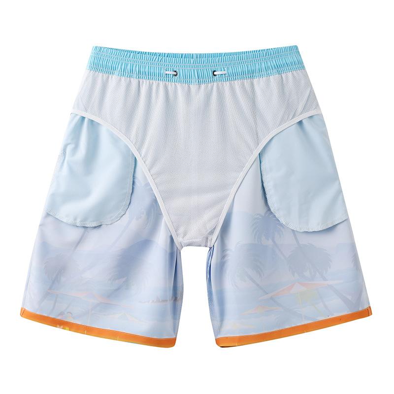 Beach Pants Men'S Quick-Drying Can Be Launched Loose Large-Size Swimming Trunks Seaside Vacation Five-Point Swimming Shorts Soaking In Hot Springs