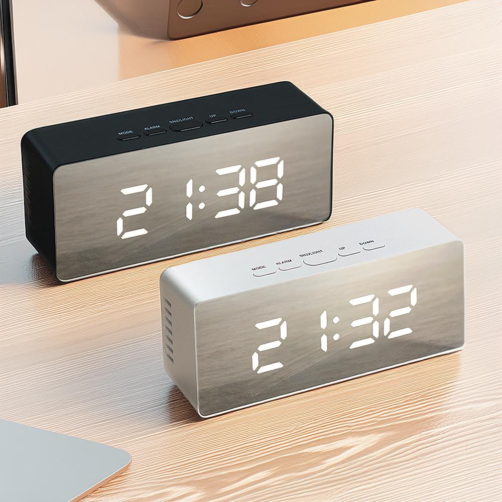 Leto Silent Alarm Led Desk Clock