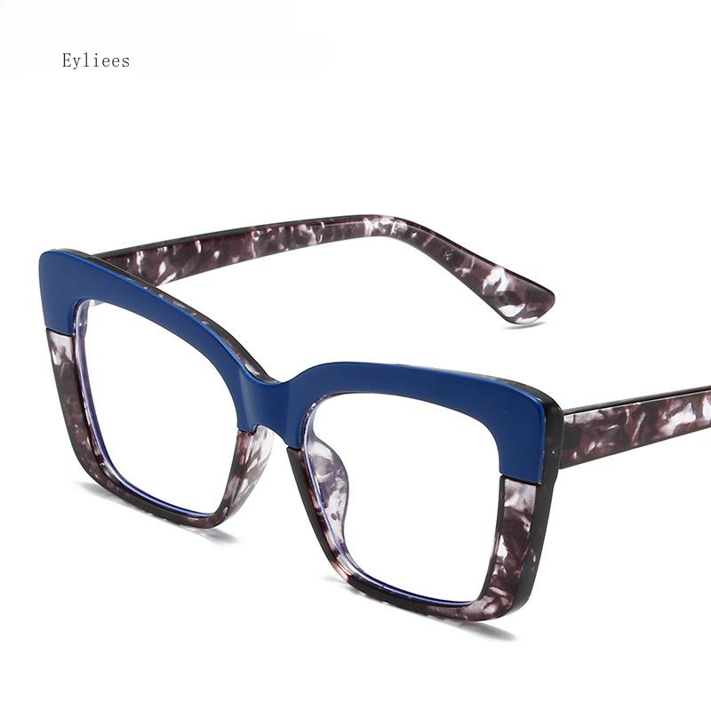 Nuova Moda Quadrato Irregolare Anti Luce Blu Montatura Occhiali Donna Vintage Trasparente Lente Occhiali da Sole alla Moda per Donna