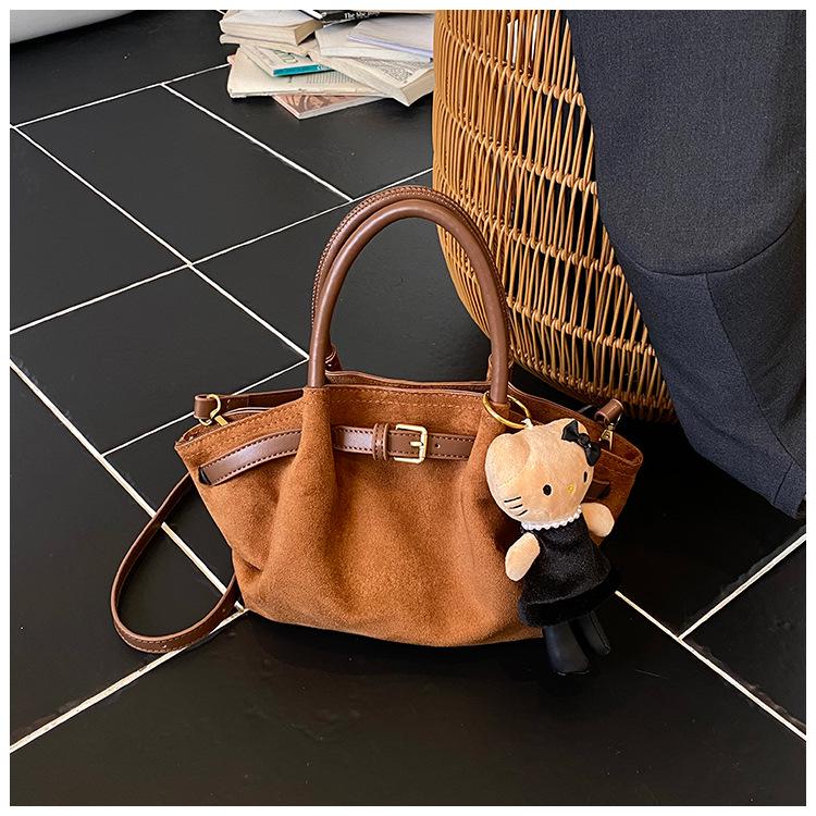Retro Frosted Women's Crossbody Bag - 2025 Autumn/Winter Edition: Color Block Handbag, Versatile and High-End