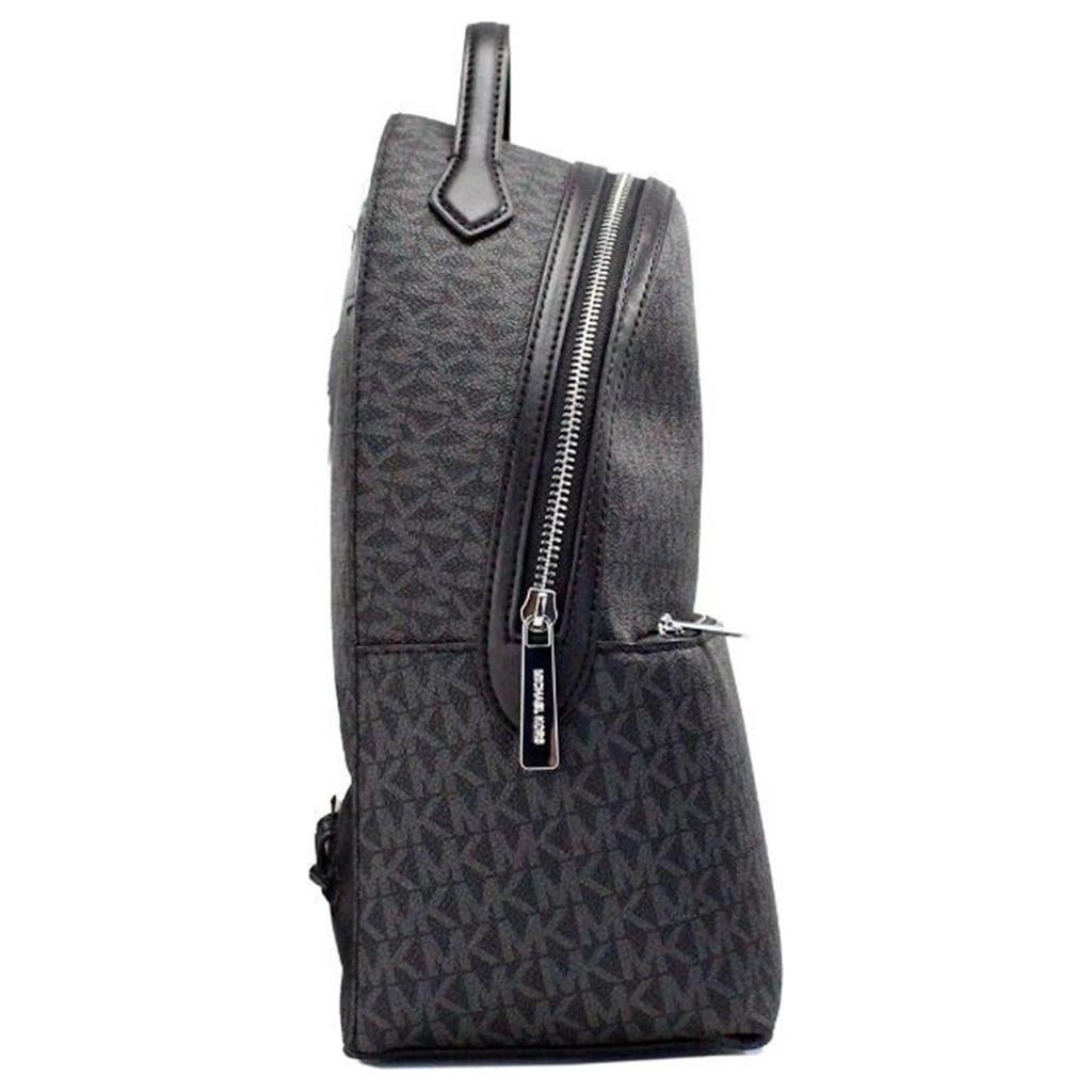 Michael Kors MK Sheila Canvas Rucksack Mit Silberner Hardware Und Reißverschluss Damen Rucksäcke Schwarz 35H3S6HB6B-BLACK