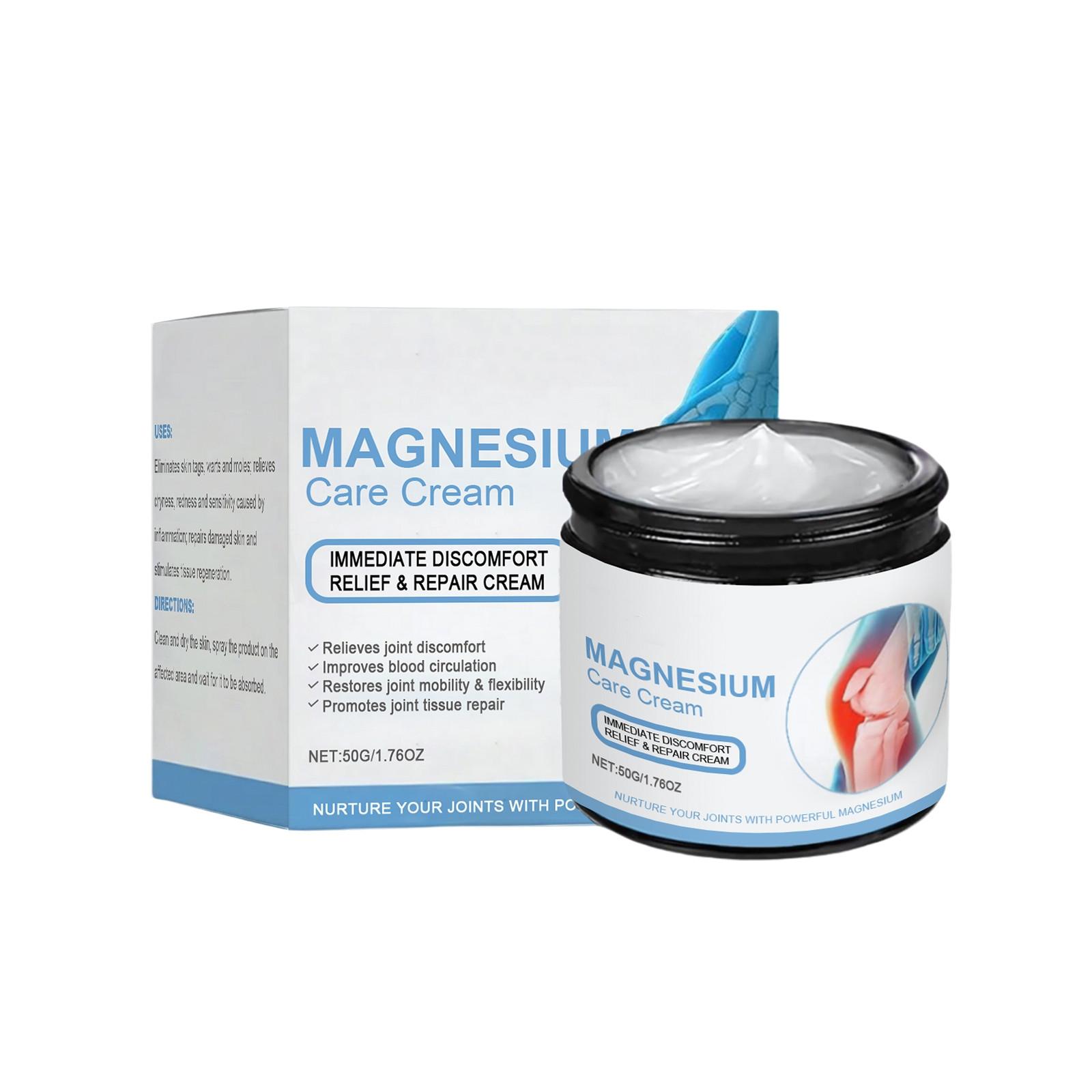 

Крем для ухода с магнием для облегчения боли в суставах питает кости, уменьшает боль в суставах и мышечный дискомфорт. Крем для наружного массажа нежный и успокаивающий. One Size белый