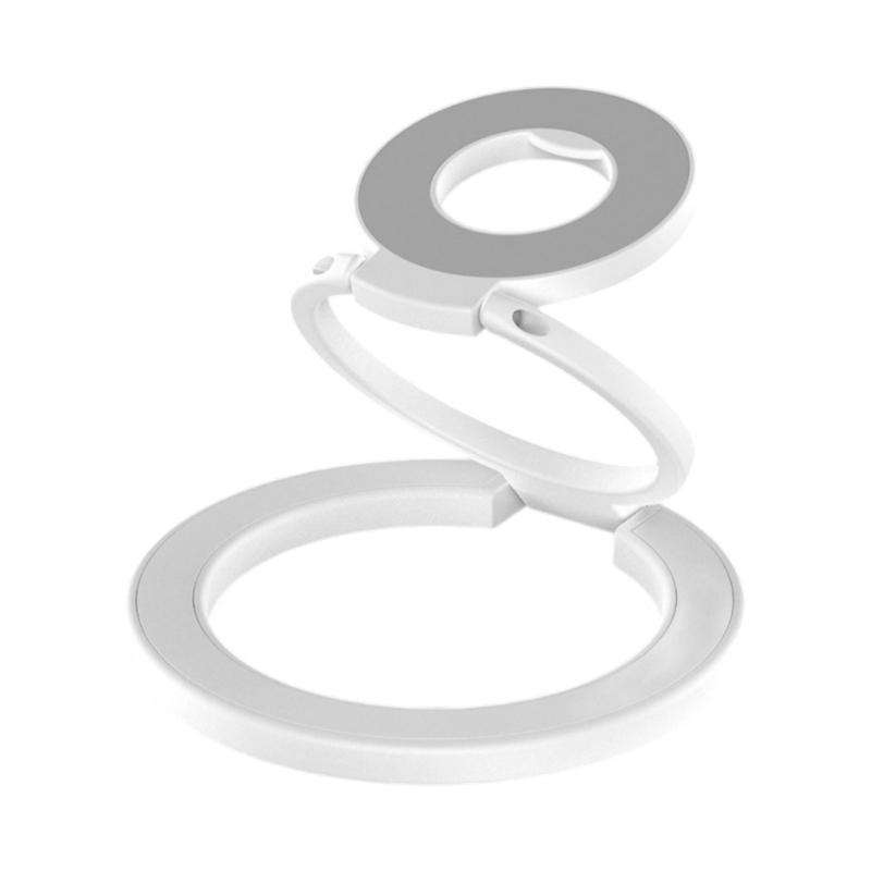 Skládací držák na telefon s dvojitým kruhem, magnetickým připevněním a 360° rotací pro správný pozorovací úhel