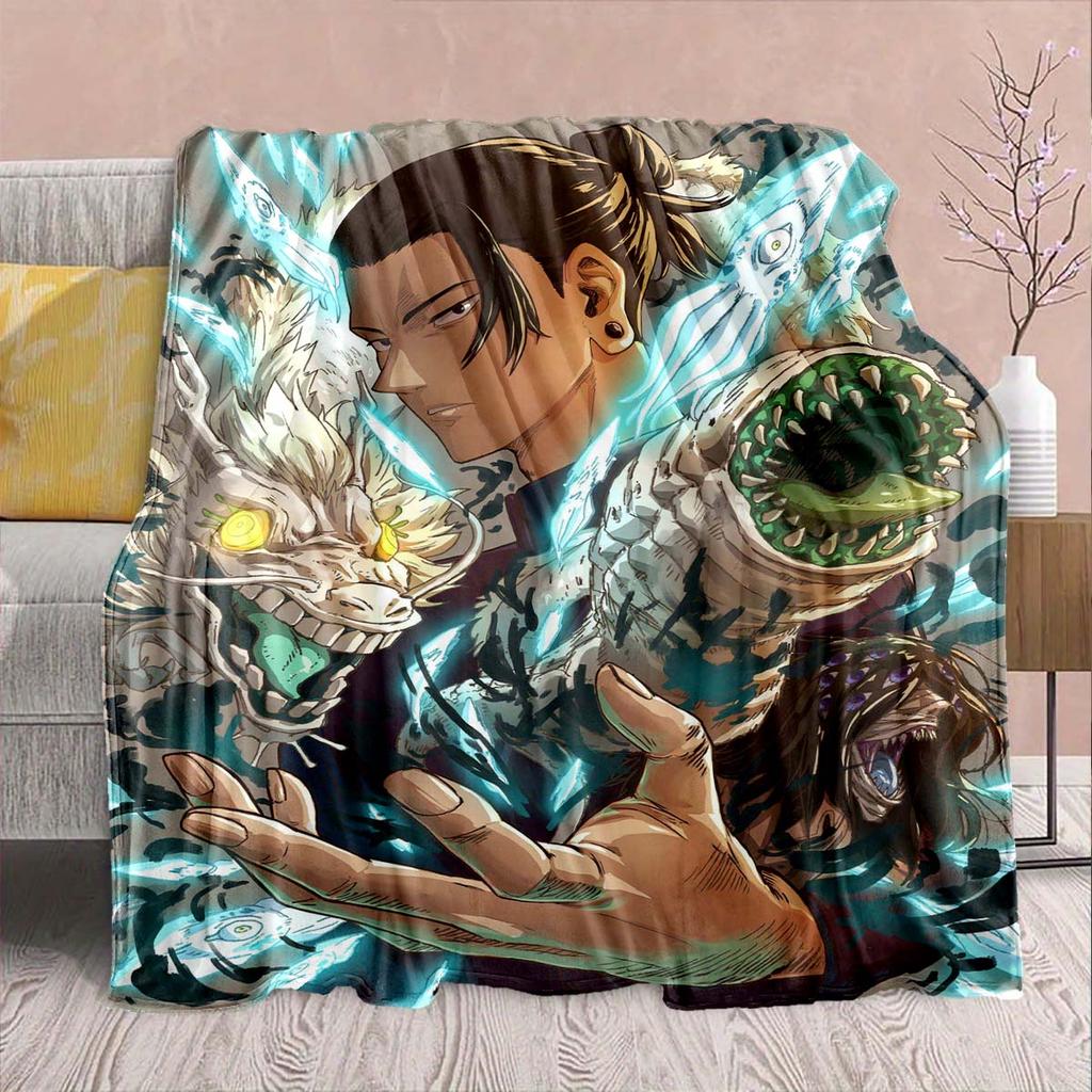 Jujutsu Kaisen Coperta Flanella Trendy Morbida Calda Plaid Leggero Peluche Divano Letto Arredamento Casa -QJY