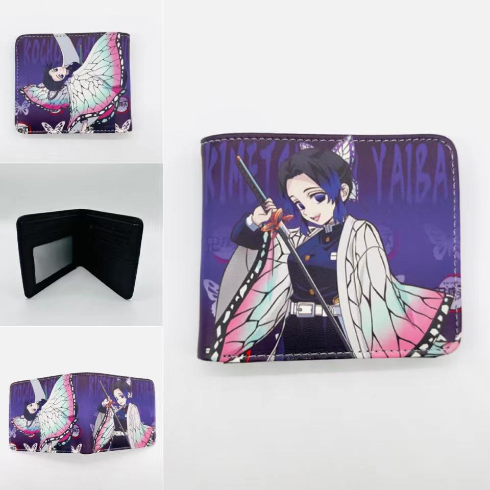 Japan cartoon comics Demon Slayer Short Fold Wallet Cartoon Coin Purse Suitable for Students 0006