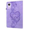 For Xiaomi Redmi Pad SE Leather Case Heart Imprint Foldable Stand Card Slot Stylus Holder Tablet Cover