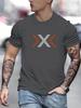 Men's Summer 100% Cotton Fashion Pattern Printed Loose Large Casual Round Neck Short Sleeve T-shirt Casual Letter Pattern Tops