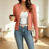 Women's Soft Knit Cardigan Round Neck Slim Fit Casual Open Front Sweater for Everyday Wear