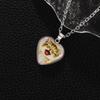 Fashion New Heart-shaped Crystal Cute Golden Kitten Pendant Necklace