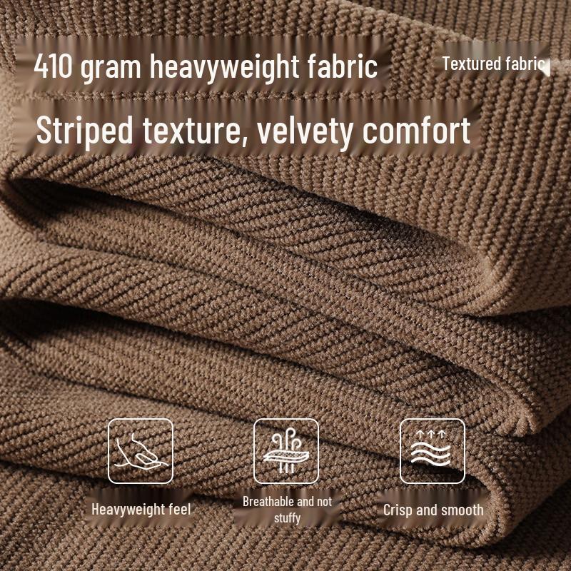 Jeanswest Men's Winter Fleece-Lined Straight-Leg Casual Pants