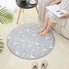 Zebra Print Round Carpet Black White Living Room Area Rug Chair Mat Flannel Anti-slip Kids Bedroom Rug Bathroom Bath Mat