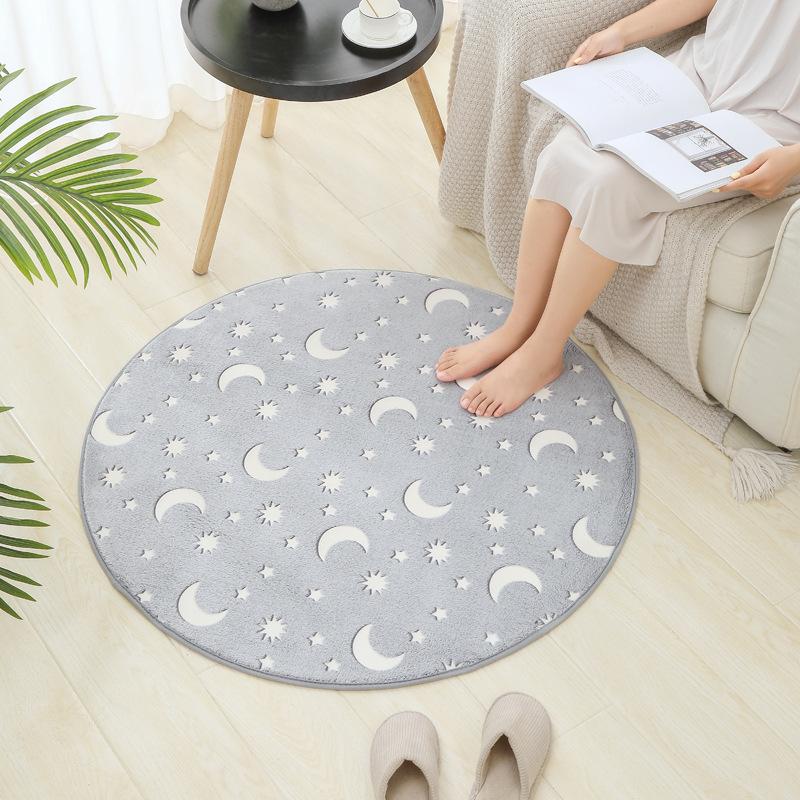 Zebra Print Round Carpet Black White Living Room Area Rug Chair Mat Flannel Anti-slip Kids Bedroom Rug Bathroom Bath Mat
