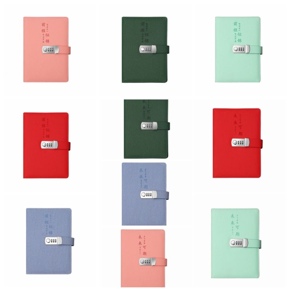 Lucky Letter Password Lock Notebook Thickened Personal Planner Notepad Diary Book with Lock Office