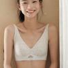 Solid Color Comfortable Zero-Constraint Non-Gaping Women's Underwear Thin Push-Up Wire-Free Bra