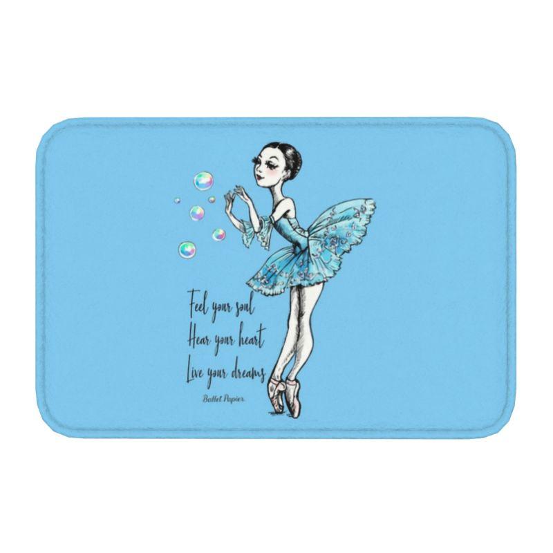Tapis de sol personnalisé pour amateur de danse ballet Antidérapant Danseuse Ballerine Salle de bain Cuisine Garage Tapis Tapis 40*60cm 40cmx60cm