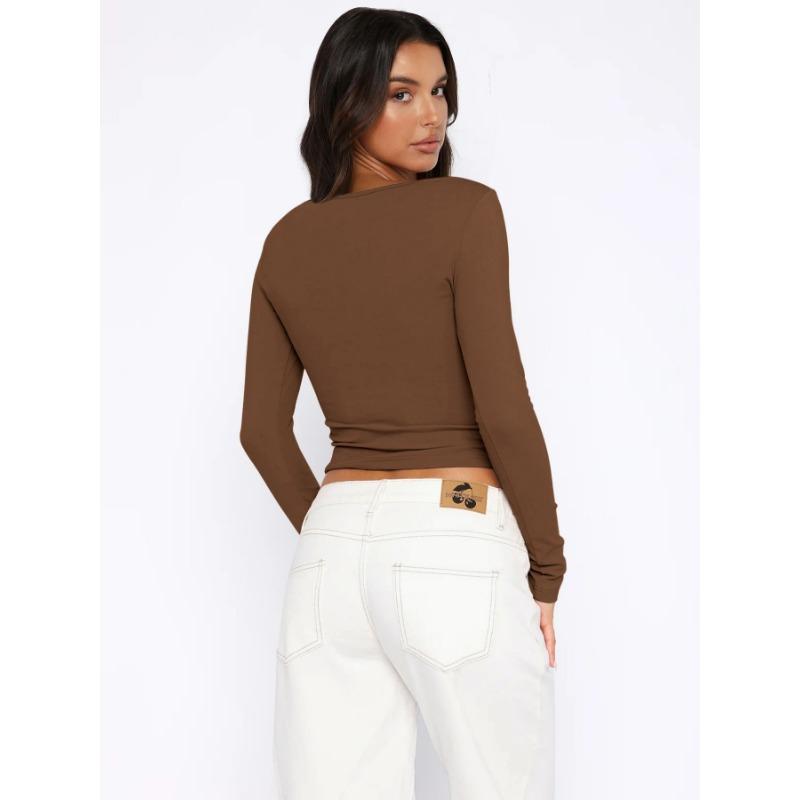 Jesień i Zima Jednolity Kolor Miękki Guzik Krótki Długi Rękaw Kurtka Kardigan Top