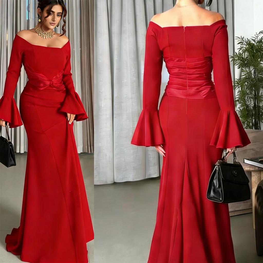 Womens One Shoulder Long Sleeve Slim Fit Formal Evening Party Banquet Dress