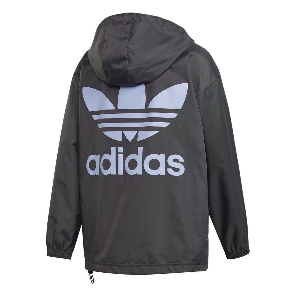 adidas Originals Logo Design Loose Fit Windbreaker Jacket Women Jacket Light-Gray DX4263