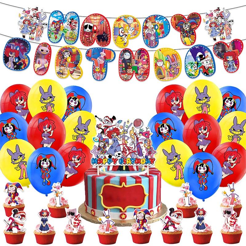 The Amazing Digital Circus Balloon Set Paper Material European And American Style Perfect For Birthday Parties