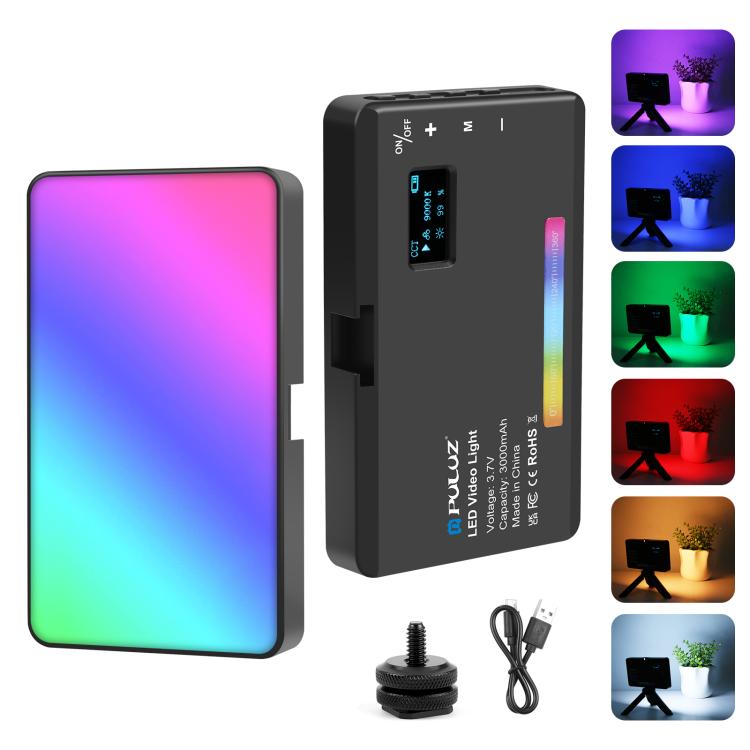 

PULUZ Pocket 140 LEDs RGB Full Color Beauty Fill Light Handheld Photography LED Light (Black) чорний