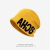 Letter Pullover Knitted Thermal Hat Women's Autumn and Winter Versatile Wool Hat Embroidery Pile Hat Bag Head Hat Men's Tide