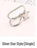 Korean Pearl and Diamond Star Ear Cuffs - U-Shaped Temperamental Stud Earrings