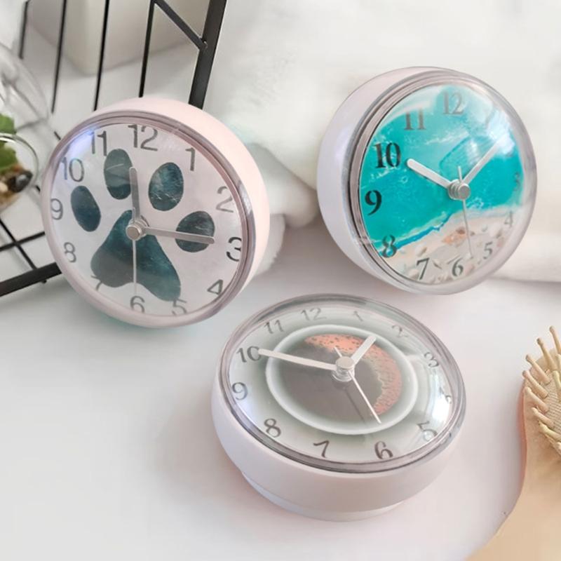 Digital Shower Clock Waterproof Wall Clock Suction Cup Bathroom Clock Suction Cup Wall Clock for Shower Washroom Kitchen