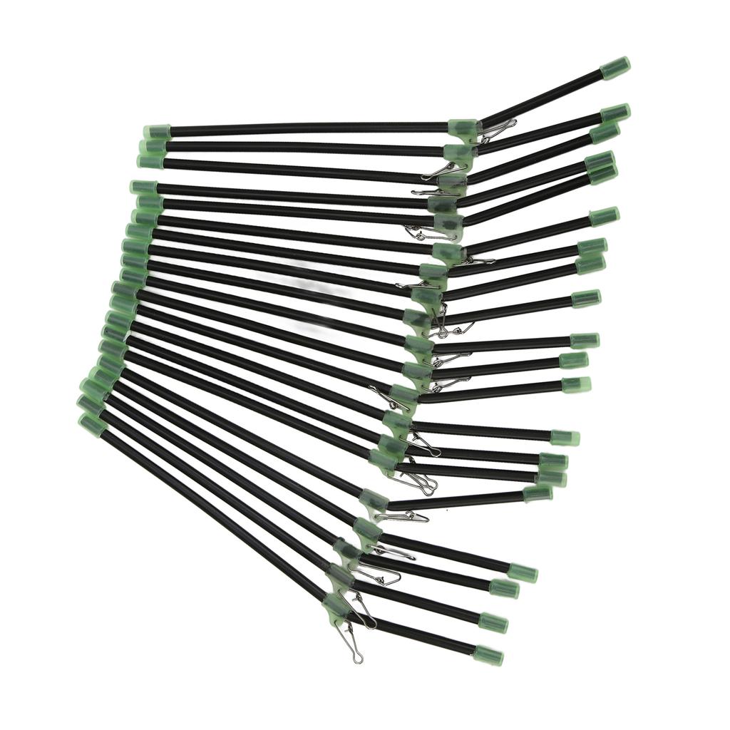 20 Stück Meeresangeln Anti-Tangle Futterkorb Ausleger mit Wirbeln Schlauch Balanceverbinder Angelzubehör Schwarz