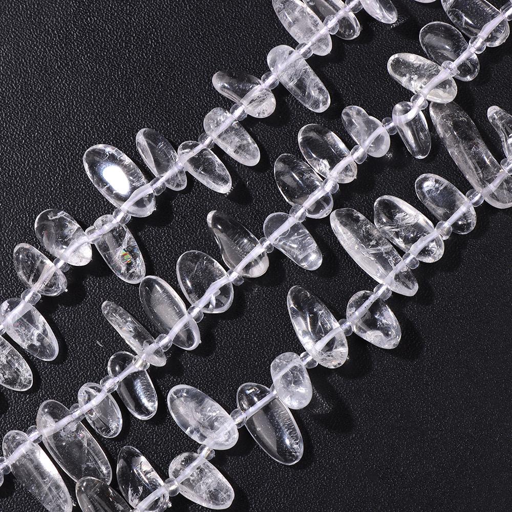 Transparent 7-16mm Natural Clear Quartz Beads Irregular Loose Spacer Crystal Gems Beads For Jewelry Making Accessories