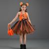 Girls Halloween Cosplay Costume Carnival Fancy Girl Performance Pumpkin Party Dress