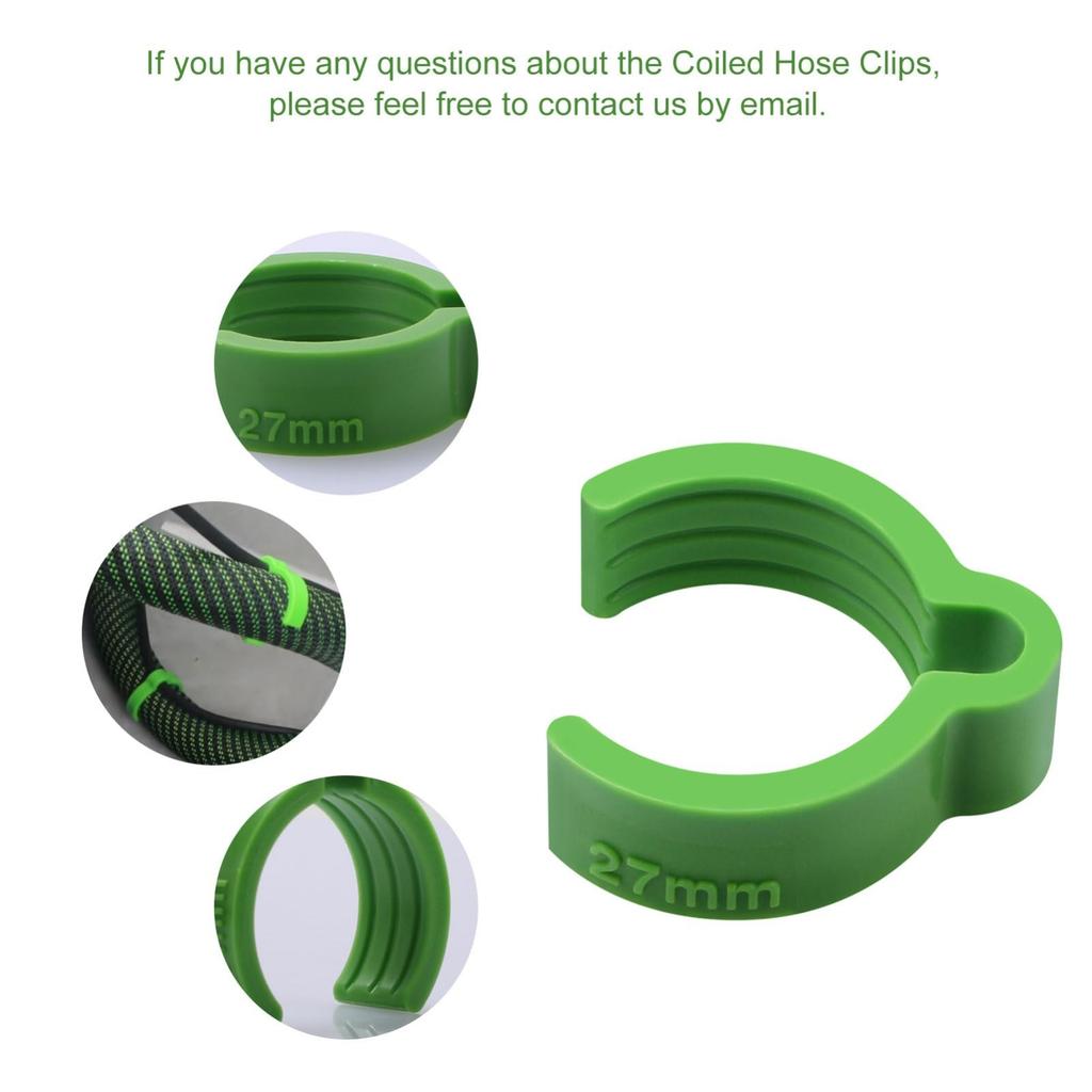 Coiled Hose Clips For 27mm Hoses, For Extractor And Sander -10 Pcs